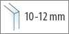 Charnière latérale 1022 pour épaisseur de verre 10-12 mm