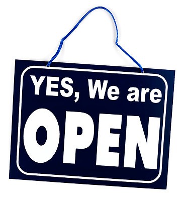 open Yes, we are open